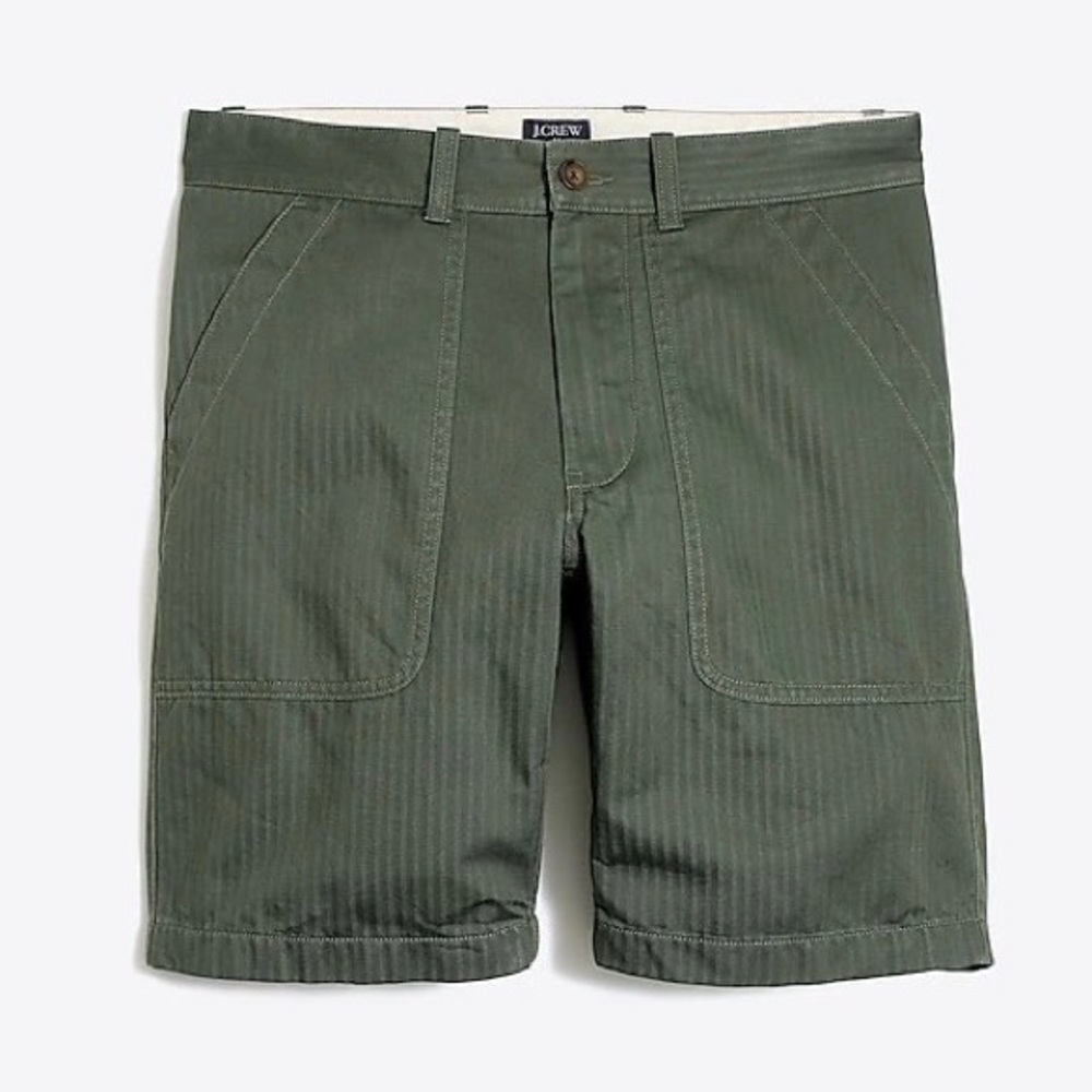 JCrew Men's 9" Utility Cotton Short (Cool Cypress)